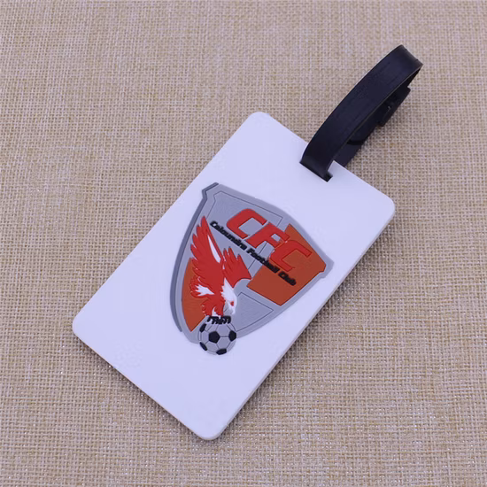 Etiquetas de bagagem de bagagem de viagem de PVC macio 3D personalizadas para avião por atacado