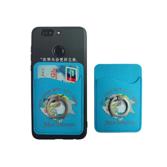 Porta-cartão adesivo 3m com anel para telefone celular porta-cartão de bolso