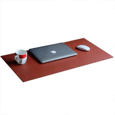Almofada de escrivaninha de couro genuíno à prova d'água para escritório e casa