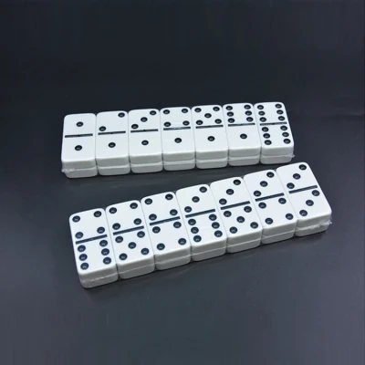Conjunto de dominó de plástico de madeira personalizado moderno com caixa de embalagem