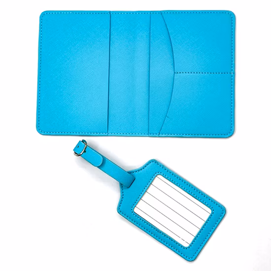 Novo design de porta-passaporte de material PU com capa de padrão Mable e folha de ouro